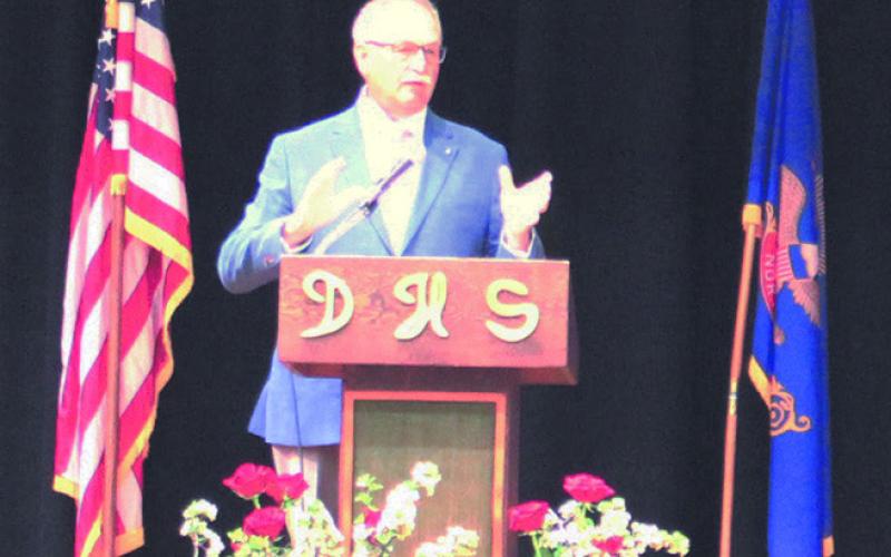 Coach Murph Thompson quoted Nelson Mandela saying “it always seems impossible until it’s done.” Photo by Andrea Johnston