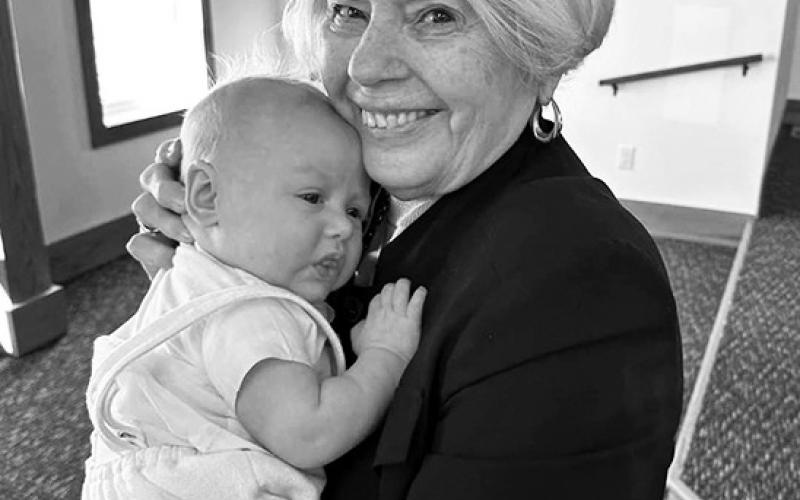 Shirley Jensen with her great grandson, Kolter Michael, son of Kameron and Katie Dahl. Submitted photo