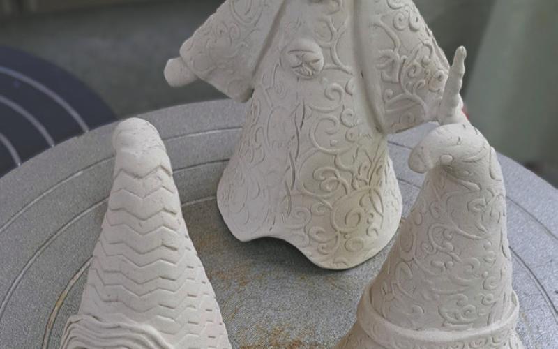 Linster’s talent for pottery goes beyond bowls and vases. Photo by Christine Jensen.