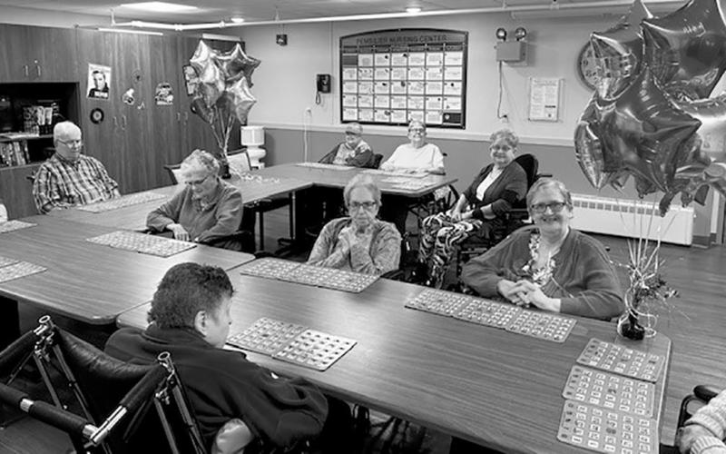 Residents pose for a photo during bingo extravaganza. Submitted photo.