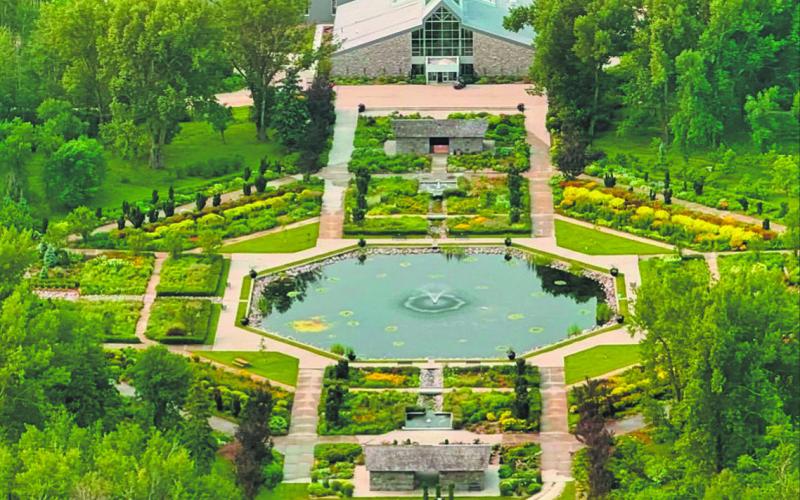 Nestled in the Turtle Mountains is a garden. A celebration of peace, a living monument to the ideals of friendship and cooperation among nations. Acres of uninterrupted prairie, forest and radiant floral gardens defined by nature, not borders. The International Peace Garden is a non-profit organization committed to advocating for peace. Photo courtesy of the International Peace Garden.