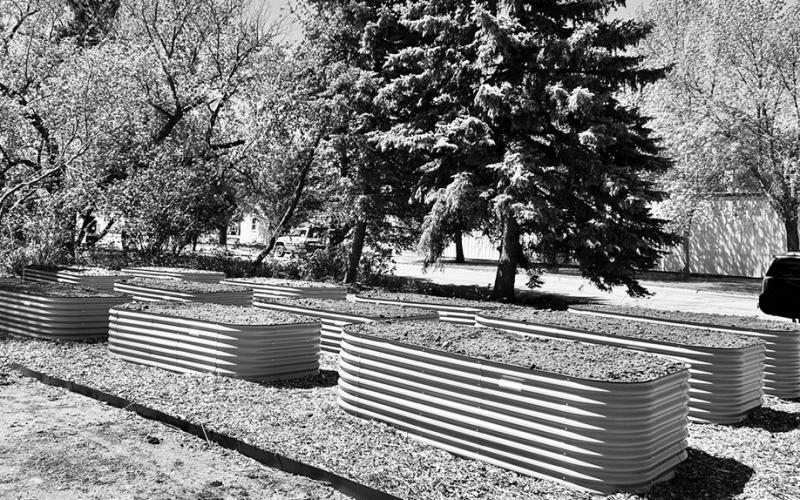 Raised beds ready for planting at the Towner Community Garden. If selected for a grant as part of the Rural Health Transformation Program, the garden could double the number of beds and other improvements. Photo provided by Gina McKee.