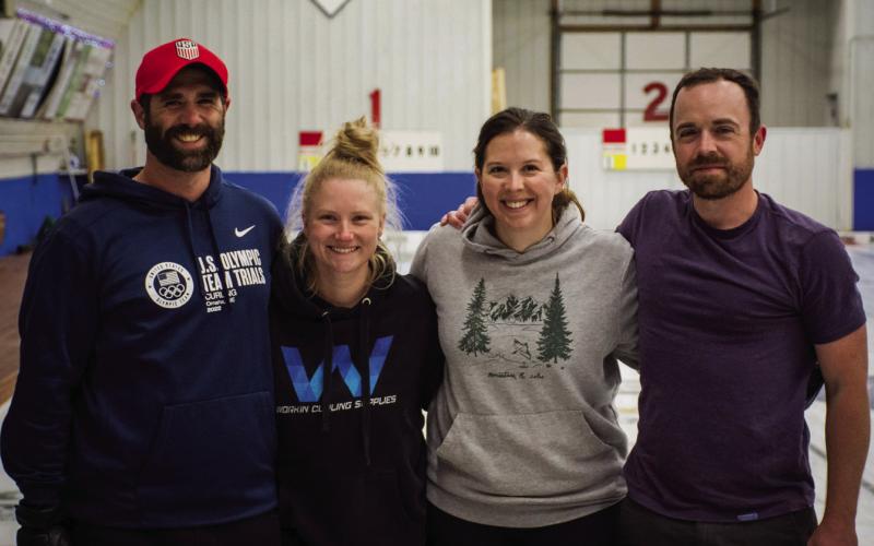 2nd Event winner - Evan Workin Rink, Fargo, ND (L-R): Evan Workin, Rachel Workin, Christina Lammers, Darin Wilwand. Photo by Krystal Wilson.