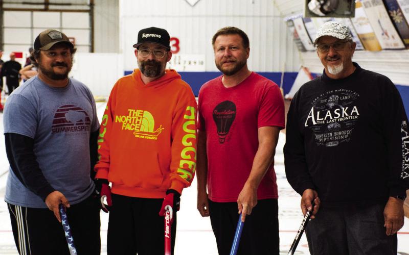 4th Event winner - Cameron Carlson Rink, Thief River Falls, MN (L-R): Tony Gilbert, Cameron Carlson, Matt McDermott, Bob Bastian. Photo by Krystal Wilson.