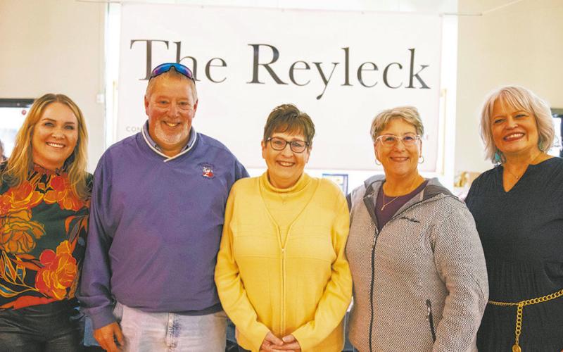(L-R) Amy Suda, RRRC president; Kerry DeMars, former building owner; Kande Callahan Koehmstedt, family of former store owners; Carole DeMars, former building owner; and Dawn Mandt, RRRC executive director.