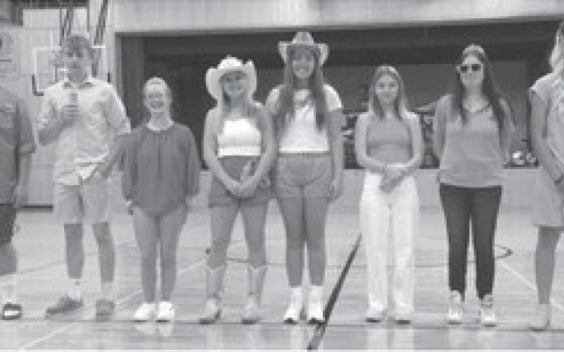 The seniors dressed up on Barbie Day. Photo by Lyle Van Camp.