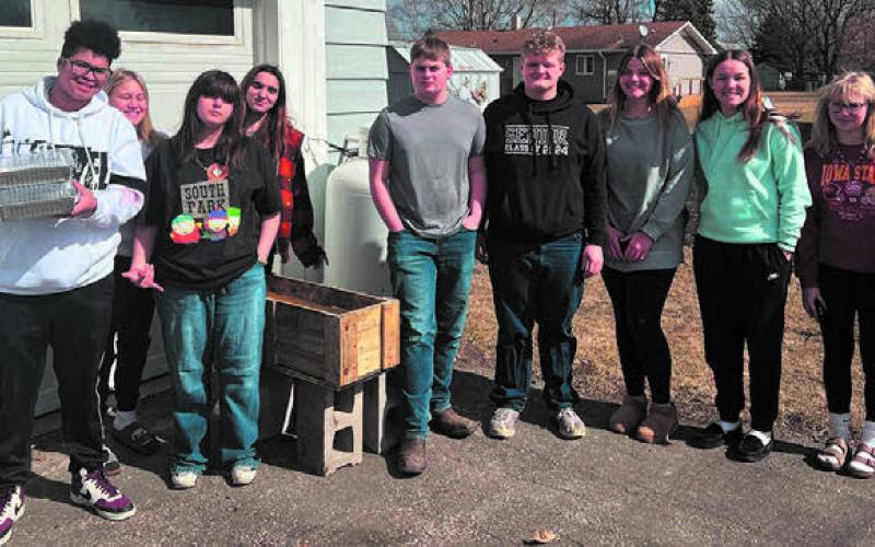 In honor of National Ag Week, Mr.Riddle’s Ag Power Class constructed garden boxes for the community. They wanted to send a sincere thank you to Randy Corrick for supplying the wood. Submitted photo.