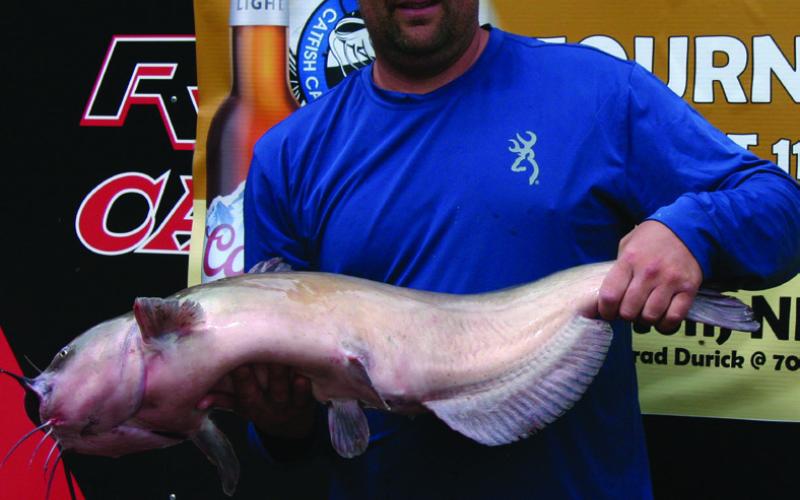 Kyle Weber with the biggest fish of day two. Photo by Rob Boll.