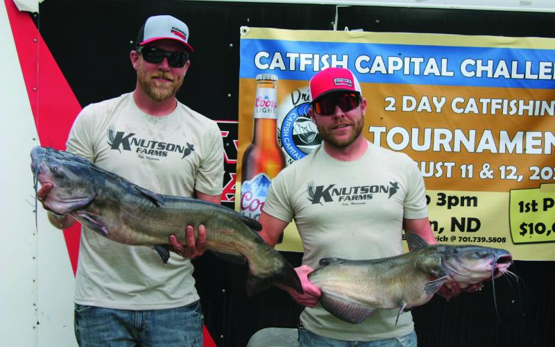 Doug and Derek Knutson landed second place in the Catfish Capital Challenge. Photo by Rob Boll.