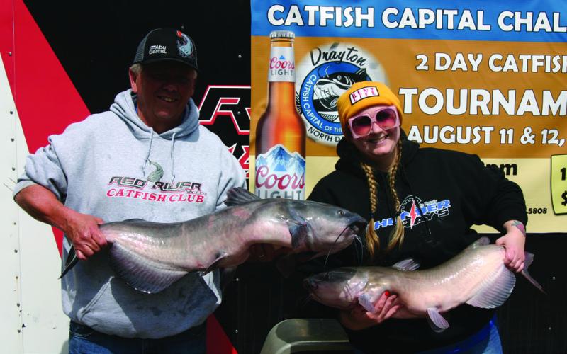 Emma Voorhees came up all the way from Virginia to fish with her father, Ray Lee. The duo landed in sixth place at the tournament. Photo by Rob Boll.