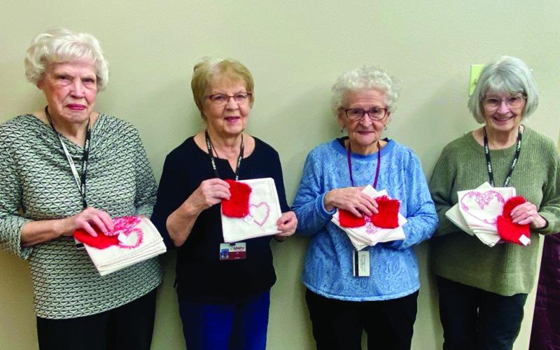 The Unity Medical Center Auxiliary made heart-themed items to sell during Giving Hearts Day.