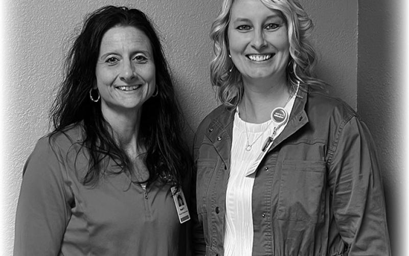 Heidi Pagnac, PT assistant, Kaylee Breidenbach, PT