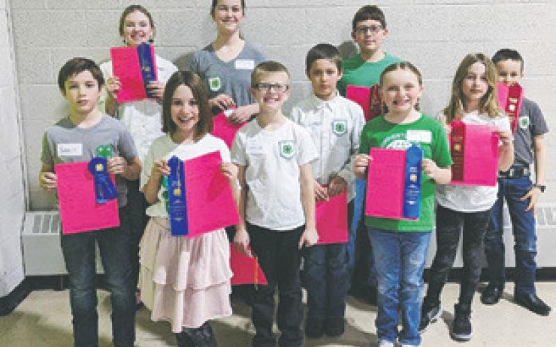 Front Row l to r: Beau Wieler, Isla Emerson, Levi Norrell, Oscar Hunter, Avery Fitzgerald, Kiera Seng Back Row l to r: Aubrey Ratliff, Caroline Stegman, Christopher Longtin, Nathan Stegman