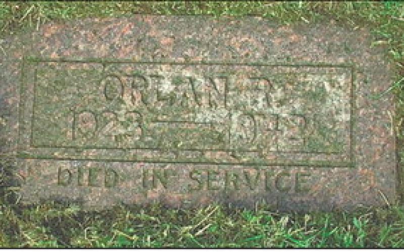 Orlan Robert Cool’s gravesite at Dovre Lutheran Cemetary in Newburg lies near the graves of his father and mother. Courtesy of Murray Sagsveen.