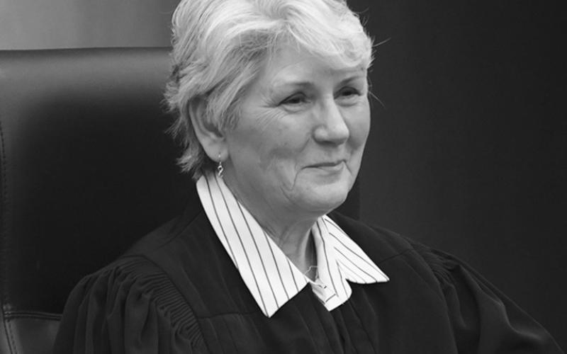 Chief Justice Lisa Fair McEvers, the first woman to lead the North Dakota Supreme Court, participates in a formal passing of the gavel ceremony on Jan. 6, 2026. Photo by Jacob Orledg/North Dakota Monitor