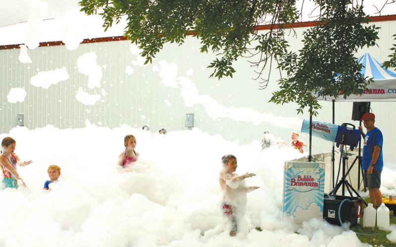The foam party at Schumacher Park was a big hit with the kids. Photo by Jamie Rarick