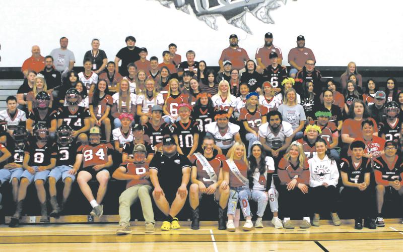 Drayton High School students and staff celebrated Bomber Day during homecoming week. Photo by Jamie Rarick.