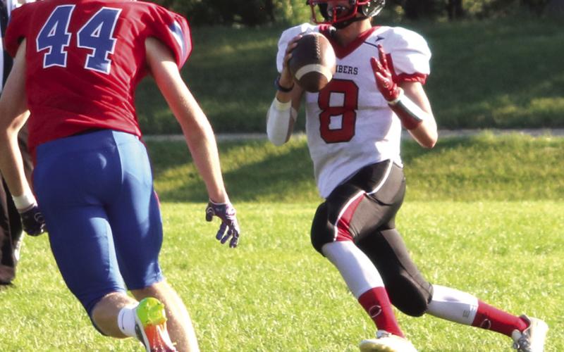 Gavin Ryan tries to evade the Center Stanton defense. Photo provided by Drayton Public School.