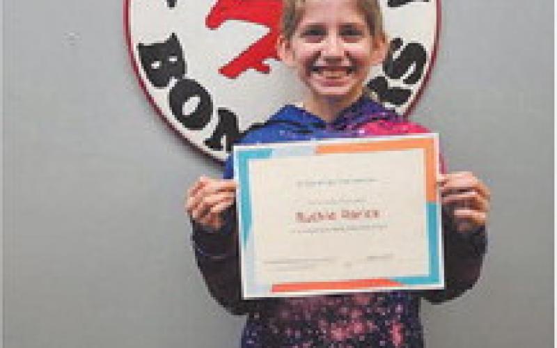 Elementary- Ruthie Rarick, 5th Grade: Ruthie is kind and empathetic. She tries so hard not to let anything get her down and keeps a positive attitude. Ruthie is kind to everyone and shows true character. She is always willing to help teachers and other students. Ruthie is a great example of kindness.