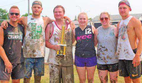 Winning the Mud Volleyball