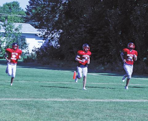 Bombers return to the field to start practice with low numbers and an uncertain playing season ahead. VNV Photo by Lesa Van Camp