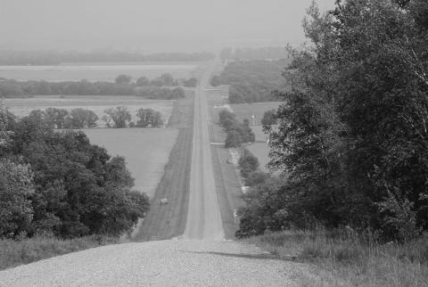 The well known view at the top of Schroeders Hill, made famous by the Wayne Gumundson photography print titled “Life in the Vast Lane' in the 1990s.