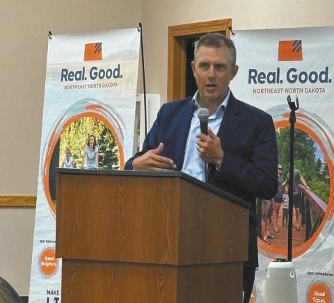 the State of Region 4 event. Photo by Andrea Johnston Congressman Kelly Armstrong, providing Vision &amp; Comment recap at
