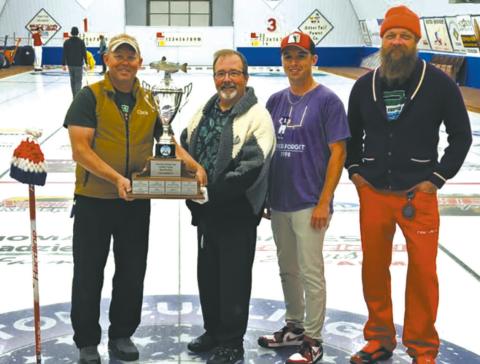 1st event champs (L-R) Chris Dolan, Ross Harvey, Austin Harvey, Brian Unbehaun
