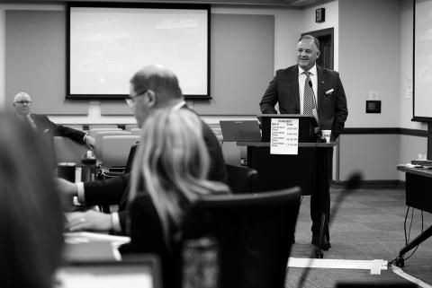 Director Jeb Williams at the North Dakota legislature. Photo by Ashley Petersson NDGF