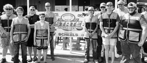 Pictured: Bryce Wimfheimer, Ryan Corrick, Cole Wilson, Loki Sylskar, Leif Hatloy, Hunter Sherrill, Grant Vold, Cayden Quibell, Coach Lee Bratlie and Bradin Dalzell. Not pictured is Mason Pollestad.