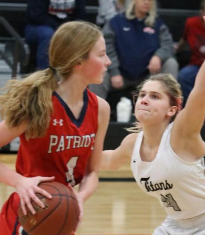 Greta Burrell played tough defense against MP-CG last week. VNV photo by Lyle Van Camp