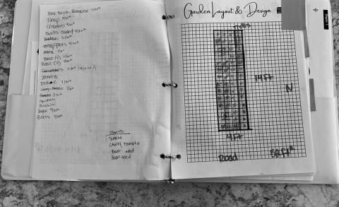 Garden journals are a great way to keep track of the random notes and ideas that might come up while you are gardening. (NDSU photo)