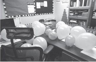 The view from Mr. Babinski’s desk on Tuesday morning of last week. Photo by Lyle Van Camp.