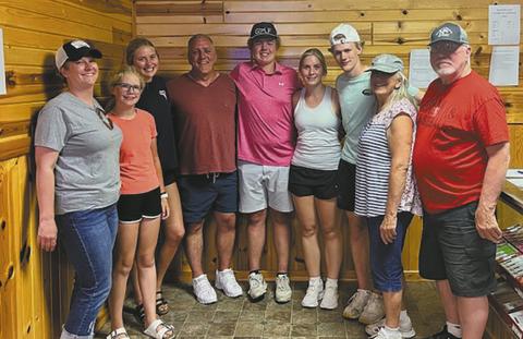 Steve’s sister in law Jessie Aasand, niece Shea Aasand, daughter Reegan Aasand, brother Mike Aasand, son Lincoln Aasand, niece Kiara Aasand, nephew Thomas Aasand, and Marlene and Dale Aasand parents of Steve. Submitted photo