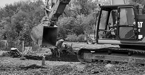 If an excavation company is hired for a project that requires digging, it is that company's responsibility to place the 8-1-1 ticket. (NDSU photo)