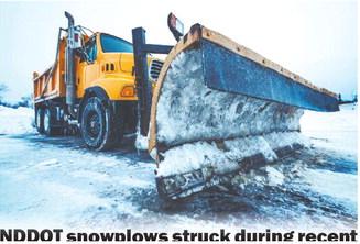 NDDOT snowplows struck during recent snow event