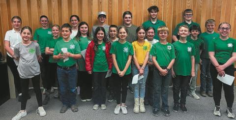 Front L to R – Kiera Seng, Oscar Hunter, Chloe Hunter, Amelia Ratliff, Isla Emerson, Levi Norrell, Wyatt Ramirez, Pyper Shane Middle L to R – Stella Norrell, Nora Ramsay, Nathan Stegman, Adlee Hay, Collin Longtin, Spencer Berg Back L to R – Mia Seng, Audrey Emerson, Naomi Stegman, Chris Longtin, Ben Carpenter, Preston Emerson, Chaz Halverson
