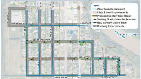 Proposed phase one improvements. Image courtesy of Moore Engineering