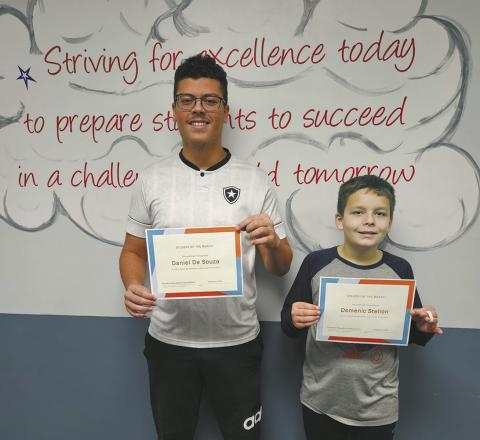 October Students of the Month at DPS