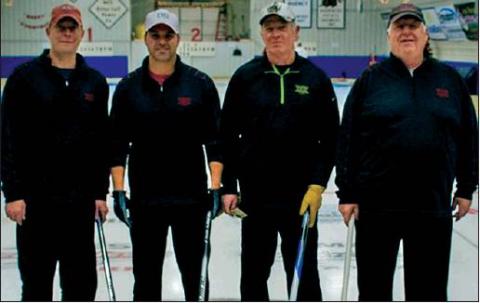 First Event winners John Aasand rink, Grafton, ND (L-R): Jay Sevigny, Ryan Kalbrener, Tom Holt, John Aasand. Photo by Krystal Wilson Photography submitted by Drayton Curling Club