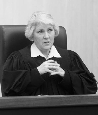 North Dakota Supreme Court Justice Lisa Fair McEvers asks questions during a Dec. 18, 2023, hearing in Bismarck. (Photo by Kyle Martin For the North Dakota Monitor)