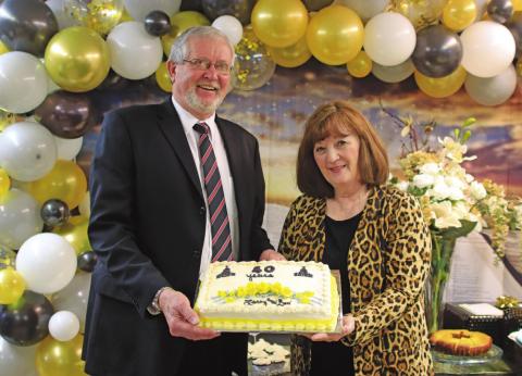 Celebrating Pastor Leroy and Bev Aufenkamp for their 40 years of ministry. VNV photo by Lyle Van Camp