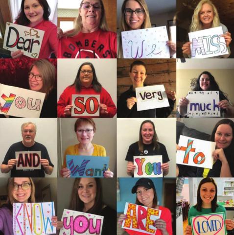 The Drayton Public School Elementary teachers and staff sent a virtual message to their students. Photo submitted by Drayton Public School