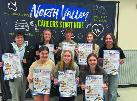 North Valley FBLA Front Row L-R: Anna Bjorneby, Laila Miller, Merideth Cole Back Row L-R: Gavin Hill, Paige Suda, Brody Boe, Tenley Lillemoen, Jaylesyn Anderson. Submitted photo.