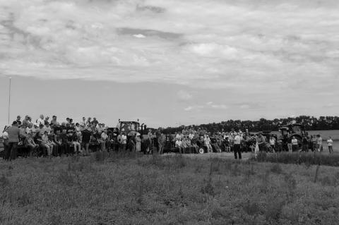 Farmers, crop advisers and others attend NDSU's North Central Research Extension Center Field Day. NDSU photo