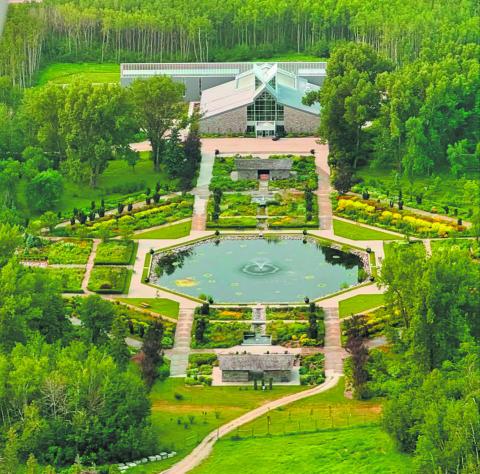 Nestled in the Turtle Mountains is a garden. A celebration of peace, a living monument to the ideals of friendship and cooperation among nations. Acres of uninterrupted prairie, forest and radiant floral gardens defined by nature, not borders. The International Peace Garden is a non-profit organization committed to advocating for peace. Photo courtesy of the International Peace Garden.