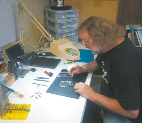 Giles, who has been operating TGTECH out of his home has moved into a downtown Drayton location. Photo by Christine Jensen