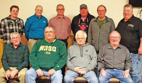 Pictured left to right are Drayton Improvements Inc. members back row: Michael Schumacher, Peter Anderson, Murph Thompson, John Kirkeby, Kris Ferguson, and Ron Helm. Front row: Robert Merrill, Tom Heine, Nick Rutherford, and Andy Duncklee. Not pictured: Andy Adamson, Jon Brosseau, and Jim Gebur. VNV Photo by Lesa Van Camp