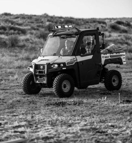 To protect people and property, NDSU Extension, the North Dakota Parks and Recreation Department, and the North Dakota Game and Fish Department are encouraging ATV and UTV owners to practice fire prevention techniques to prevent injuries and fire risks. Photo courtesy of Bobcat Company