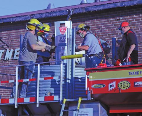 Drayton Volunteer Fire Department had training on grain bin rescue. VNV Photo submitted by Lesa Van Camp